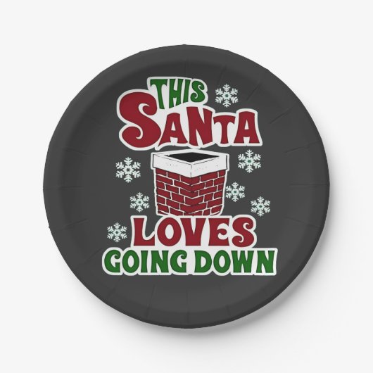 Assiettes En Carton Ce Père Noël Aime Défiler Noël Noël Noël Mauvais N (Devant)