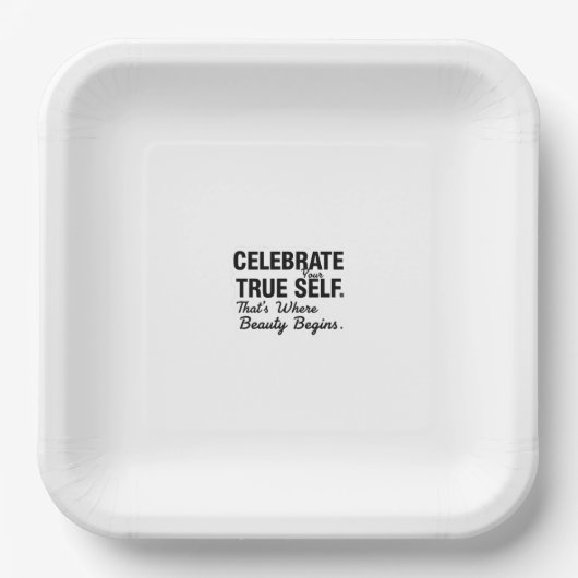 Assiettes En Carton Celebrate True Self Paper & Party Plates (Recto)