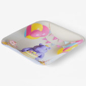Assiettes En Carton Célébration colorée avec Hippo adorable (Angulaire)