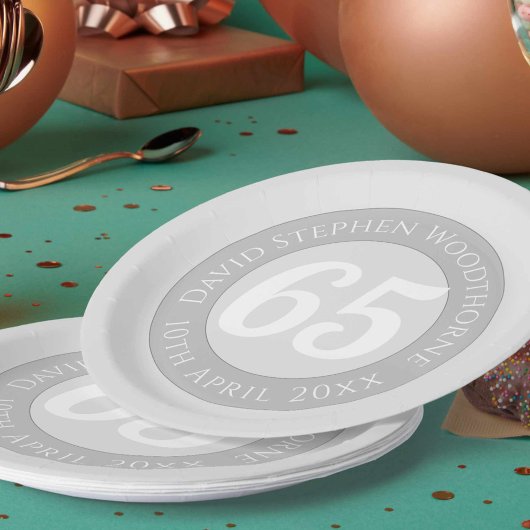 Assiettes En Carton Célébration commémorative d'anniversaire Personnal