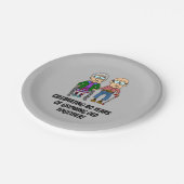 Assiettes En Carton Célébration de 20 ans de croissance vieille plaque (Angle)