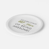 Assiettes En Carton Célébration De 60 Ans D'Être Super (Angle)