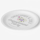 Assiettes En Carton Célébration de fiançailles (Angle)