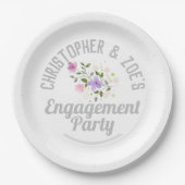 Assiettes En Carton Célébration de fiançailles (Devant)