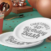 Assiettes En Carton Célébration de l'âge 40e Anniversaire Plaques papi