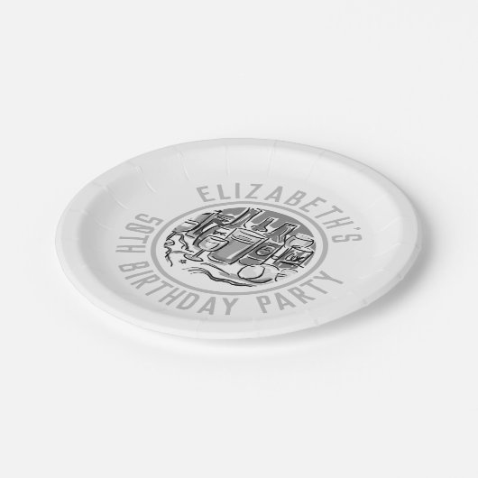 Assiettes En Carton Célébration de l'âge 50e Anniversaire Plaques papi (Angle)