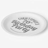 Assiettes En Carton Célébration de l'âge 70e Anniversaire Plaques papi (Angle)