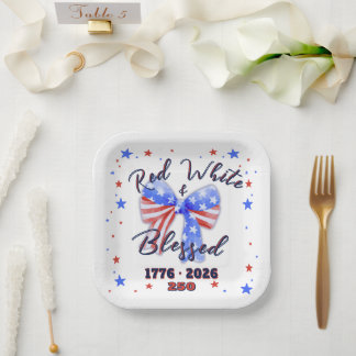Assiettes En Carton Célébration de l'Amérique Patriotique Chrétienne 2