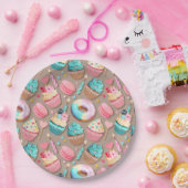 Assiettes En Carton Célébration des desserts sucrés (Fête)