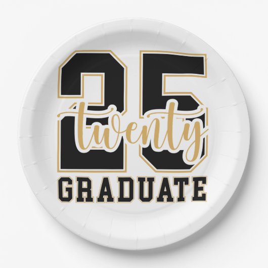 Assiettes En Carton Célébration des diplômes 2025 (Devant)