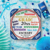 Assiettes En Carton Célébration des diplômes Personnaliser les couleur (Fête)