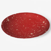 Assiettes En Carton Célébration des plaques de papier rouge (Angle)