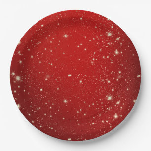 Assiettes En Carton Célébration des plaques de papier rouge