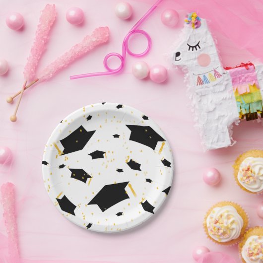 Assiettes En Carton Célébration d'obtention du diplôme - plaque à (Fête)