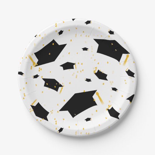 Assiettes En Carton Célébration d'obtention du diplôme - plaque à (Devant)
