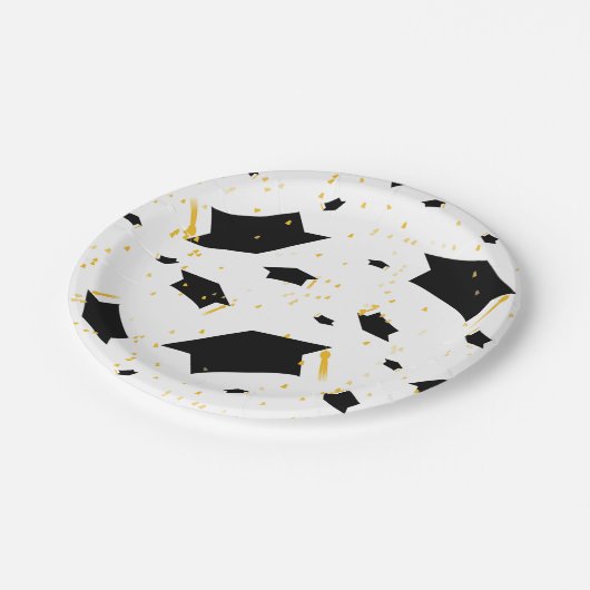 Assiettes En Carton Célébration d'obtention du diplôme - plaque à (Angle)