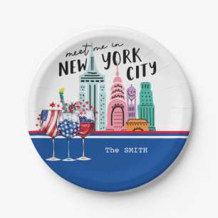 Assiettes En Carton Célébration du 4 juillet à New York