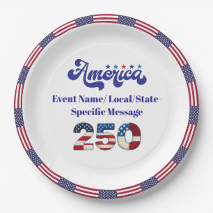 Assiettes En Carton Célébration du 4 juillet semiquincentenaire