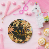 Assiettes En Carton Célébration du 55e anniversaire Automne Personnali (Fête)