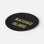 Assiettes En Carton Célébration du marché Stock NASDAQ 16000 (Angle)
