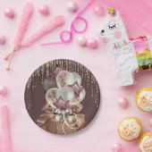 Assiettes En Carton Célébration du violet et de l'or (Fête)