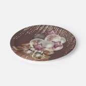 Assiettes En Carton Célébration du violet et de l'or (Angle)