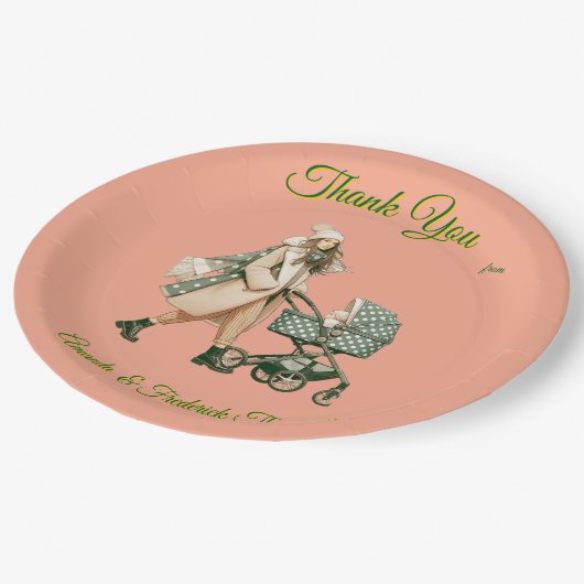 Assiettes En Carton Célébrations d'hiver dans la neige, avec Kittens (Angle)