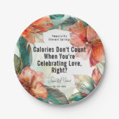 Assiettes En Carton ❤️ Célébrer l'Amour, Hibiscus Serenade Paradise (Devant)