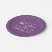 Assiettes En Carton Célébrez 60 Ans D'Être Des Plaques De Couleurs Mag (Angle)