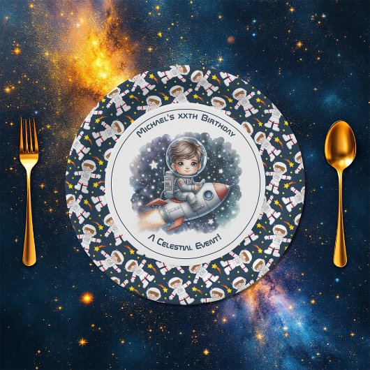 Assiettes En Carton Céleste événement Espace thématique fête d'anniver