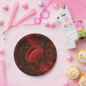 Assiettes En Carton Cellules de sang rouges (Fête)