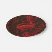 Assiettes En Carton Cellules de sang rouges (Angle)