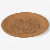 Assiettes En Carton Celtic Knot Faux Cuir St. Patricks Day (Angle)