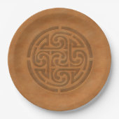 Assiettes En Carton Celtic Knot Faux Cuir St. Patricks Day (Devant)