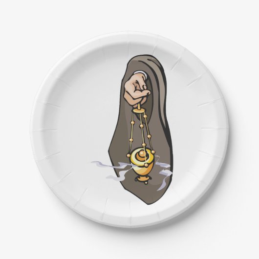 Assiettes En Carton Censure catholique de l'encens culte (Devant)
