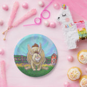 Assiettes En Carton Centre de la fête du lapin (Fête)