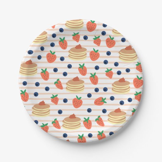 Assiettes En Carton Cépages mignons et plaques en papier de baies (Devant)