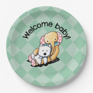 Assiettes En Carton Cercle d'amis Westie Vintage Circus Baby Shower