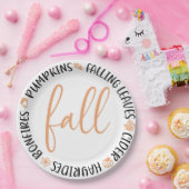 Assiettes En Carton Cercle d'automne (Fête)
