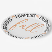 Assiettes En Carton Cercle d'automne (Angle)