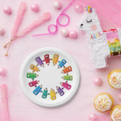 Assiettes En Carton Cercle De Crayons (Fête)