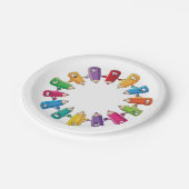 Assiettes En Carton Cercle De Crayons (Angle)
