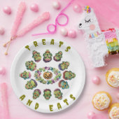 Assiettes En Carton Cercle d'Halloween des zombies (Fête)