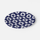 Assiettes En Carton Cercles de chevauchement bleu oriental Shippo géom (Angle)