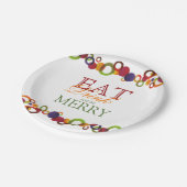 Assiettes En Carton Cercles de fête de Noël Abstraits | Vacances (Angle)