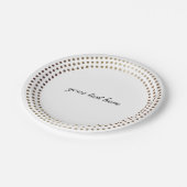 Assiettes En Carton Cercles d'or pointillé Plaques de fête des points  (Angle)