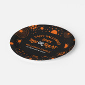 Assiettes En Carton Cercles Orange Et Noir Trick Ou Treat (Angle)