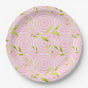 Assiettes En Carton Cercles roses
