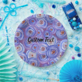 Assiettes En Carton Cercles violets Plaques de papier texte personnali (Fête)