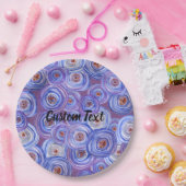 Assiettes En Carton Cercles violets Plaques de papier texte personnali (Fête)